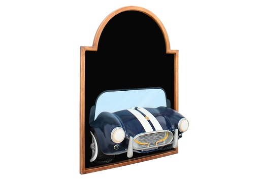 JJ311 BLUE COBRA CAR WALL MOUNTED ADVERT DISPLAY BOARD ANY WORDS PAINTED 2