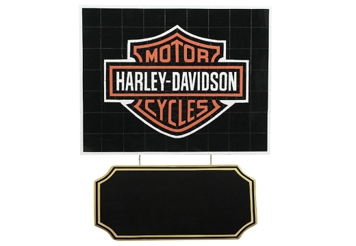 JJ329 LARGE HARLEY DAVIDSON MOTORCYCLE MOSAIC TILE ADVERTISING BOARD WALL MOUNTED