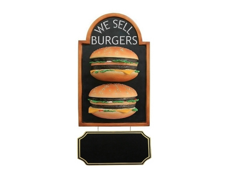JJ348_HALF_DOUBLE_CHEESE_BURGER_SIGN_ADVERTISING_BOARD_WALL_MOUNTED.JPG