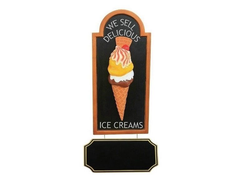 JJ353_HALF_ICE_CREAM_WITH_WAFFLE_CHERRY_SIGN_ADVERTISING_BOARD_WALL_MOUNTED.JPG