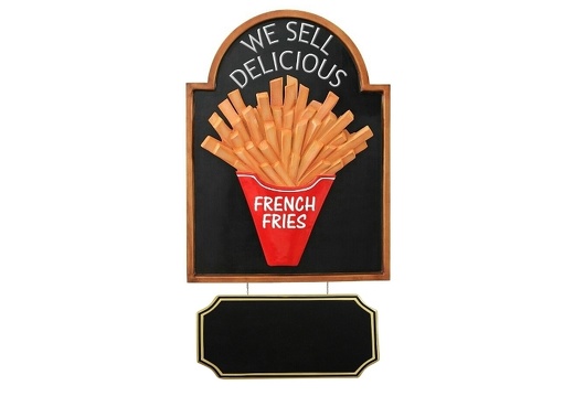 JJ355 FRENCH FRIES CHIPS SIGN ADVERTISING BOARD WALL MOUNTED