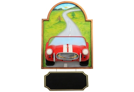 JJ426 RED COBRA CAR WALL MOUNTED DISPLAY BOARD ADVERTISING BOARD