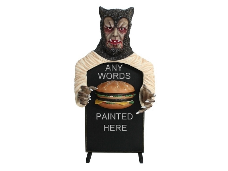 JJ5077_SCARY_WEREWOLF_CHEESE_BURGER_ADVERTISING_BOARD_ANY_WORDS_PAINTED_2.JPG