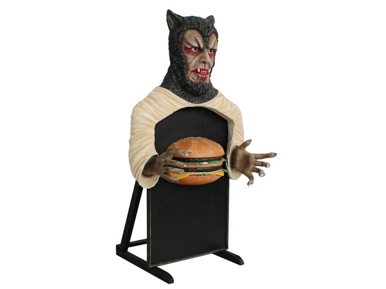 JJ5077_SCARY_WEREWOLF_CHEESE_BURGER_ADVERTISING_BOARD_ANY_WORDS_PAINTED_3.JPG