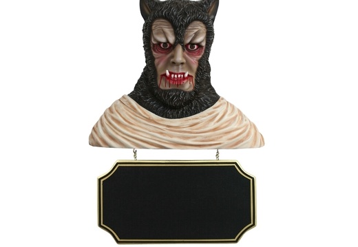 JJ5088 SCARY WEREWOLF SMALL ADVERTISING BOARD ANY WORDS PAINTED WALL MOUNTED