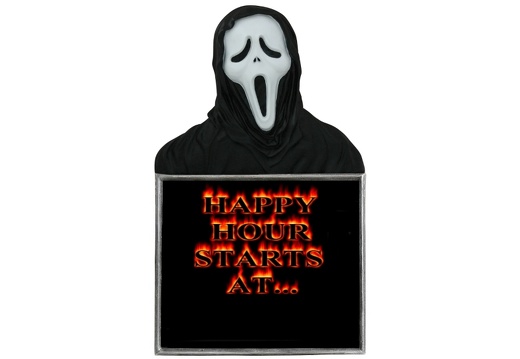 JJ5101 SCREAM THE SLASHER HAPPY HOUR ADVERTISING BOARD WALL MOUNTED