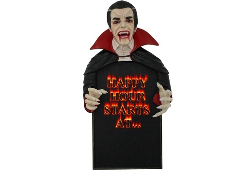 JJ5104 COUNT DRACULA HAPPY HOUR ADVERTISING BOARD WALL MOUNTED
