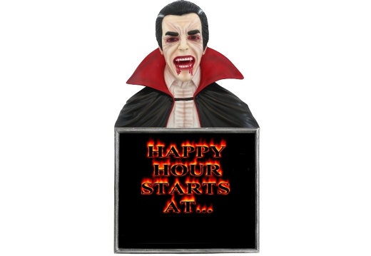 JJ5106 COUNT DRACULA HAPPY HOUR ADVERTISING BOARD WALL MOUNTED