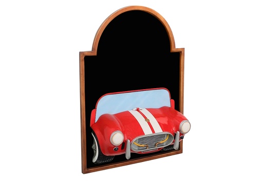 JJ513 RED COBRA VINTAGE CAR WALL MOUNTED ADVERT DISPLAY BOARD ANY WORDS PAINTED 2