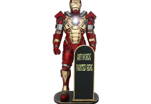 JJ6158 LIFE SIZE IRON MAN WITH WORKING CHEST LIGHT RAY ADVERTISING BOARD 1