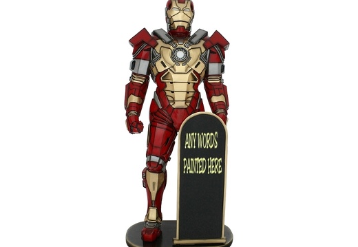 JJ6158 LIFE SIZE IRON MAN WITH WORKING CHEST LIGHT RAY ADVERTISING BOARD 2