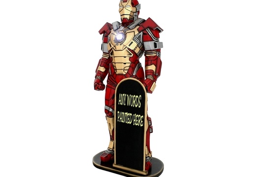JJ6158 LIFE SIZE IRON MAN WITH WORKING CHEST LIGHT RAY ADVERTISING BOARD 3