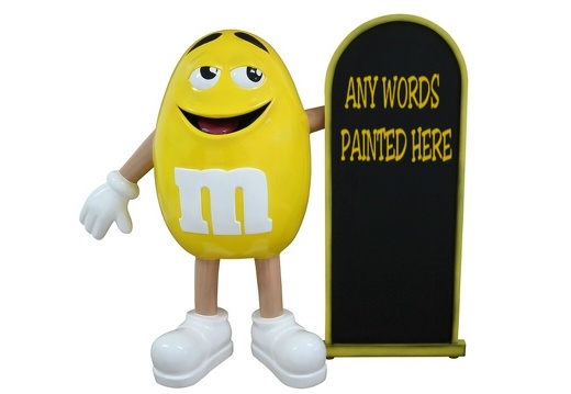 JJ6243 FUNNY YELLOW CHOCOLATE MM ADVERTISING  BOARD