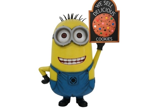 JJ6266 FUNNY MINION STATUE SMALL COOKIES ADVERTISING BOARD