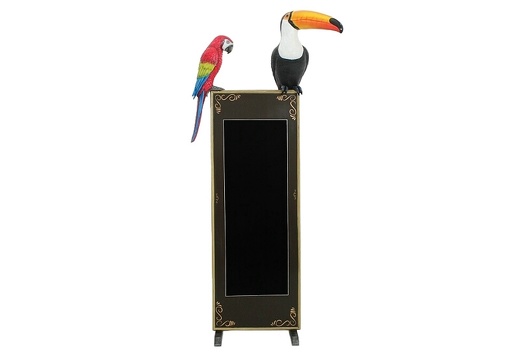 JJ724 TOUCAN BIRD PARROT ON LARGE ADVERTISING BOARD ANY WORDS PAINTED ON BOARD 1