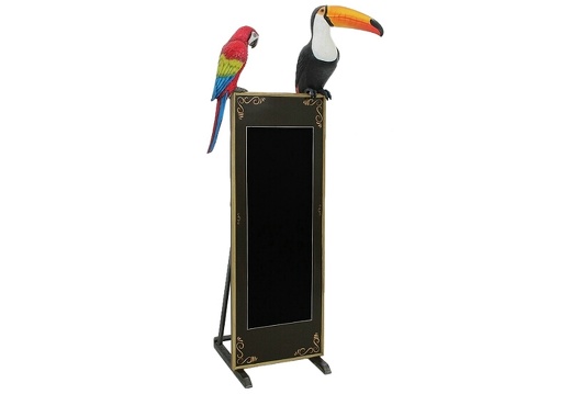 JJ724 TOUCAN BIRD PARROT ON LARGE ADVERTISING BOARD ANY WORDS PAINTED ON BOARD 2