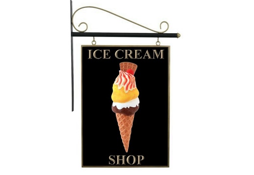 N108  ICE CREAM WALL MOUNTED EMBOSSED ADVERTISING BOARD DOUBLE SIDED