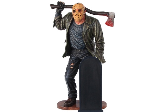 N252 LIFE SIZE SCARY SWAMP MONSTER WITH MASK AXE ADVERTISING BOARD 1