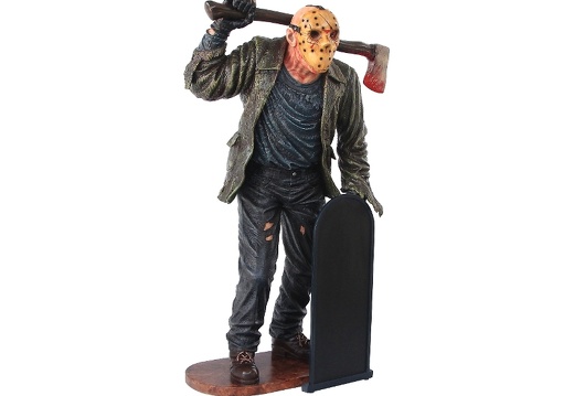 N252 LIFE SIZE SCARY SWAMP MONSTER WITH MASK AXE ADVERTISING BOARD 2