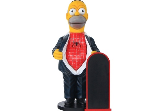 N263 FUNNY HOMER SIMPSON WITH SPIDERMAN SHIRT ADVERTISING BOARD 1
