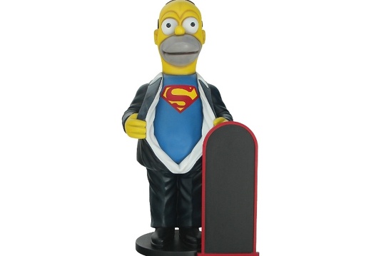 N268 FUNNY HOMER SIMPSON WITH SUPERMAN SHIRT ADVERTISING BOARD 1