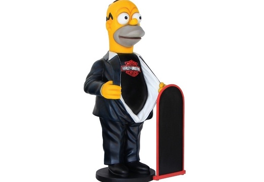 N273 FUNNY HOMER SIMPSON WITH HARLEY DAVIDSON ADVERTISING BOARD 2