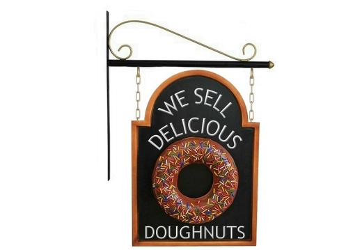 N361 DOUBLE SIDED 3D EMBOSSED  CHOCOLATE DOUGHNUT ADVERTISING SIGN