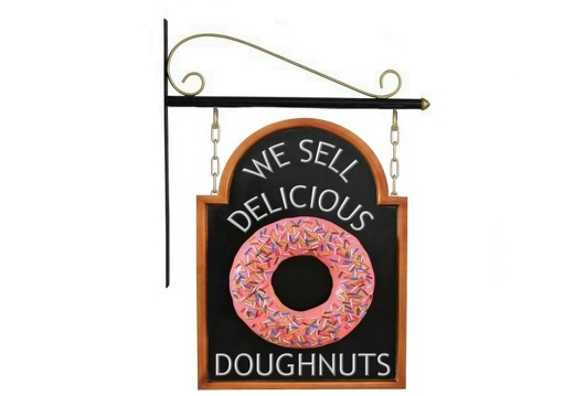 N362 DOUBLE SIDED 3D EMBOSSED  PINK DOUGHNUT ADVERTISING SIGN