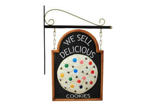 N364 DOUBLE SIDED 3D EMBOSSED  WHITE CHOCOLATE COOKIE ADVERTISING SIGN