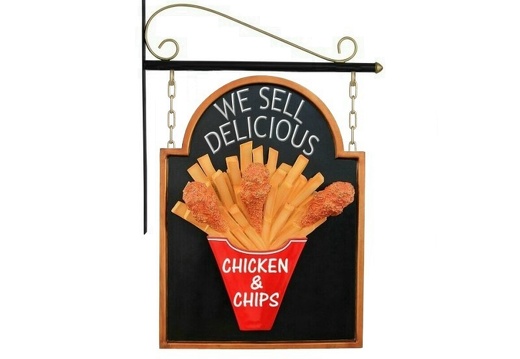 N365 DOUBLE SIDED 3D EMBOSSED  CHICKEN CHIPS ADVERTISING SIGN