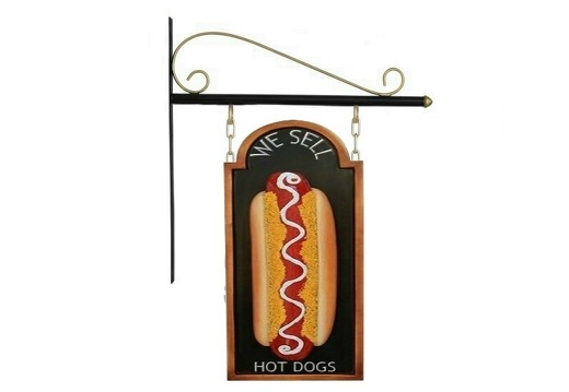 N367 DOUBLE SIDED 3D EMBOSSED HOT DOG ADVERTISING SIGN