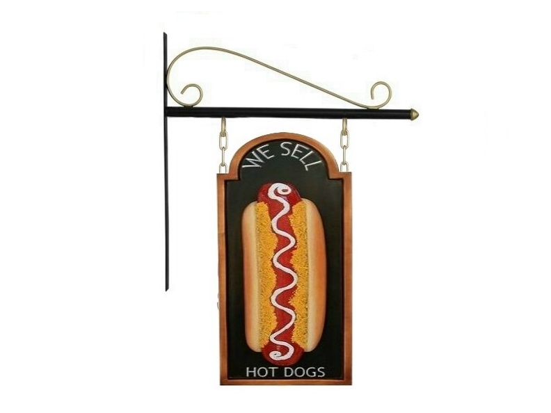 N367_DOUBLE_SIDED_3D_EMBOSSED_HOT_DOG_ADVERTISING_SIGN.JPG