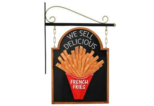 N368 DOUBLE SIDED 3D EMBOSSED  FRENCH FRIES ADVERTISING SIGN