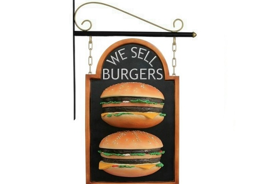 N369 DOUBLE SIDED 3D EMBOSSED  BURGERS ADVERTISING SIGN
