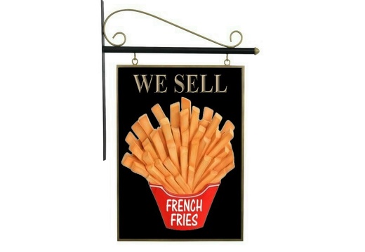 N371 DOUBLE SIDED 3D EMBOSSED  FRENCH FRIES ADVERTISING BOARD