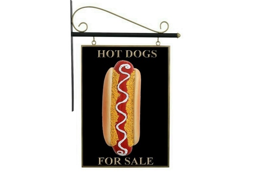N372 DOUBLE SIDED 3D EMBOSSED HOT DOG ADVERTISING BOARD