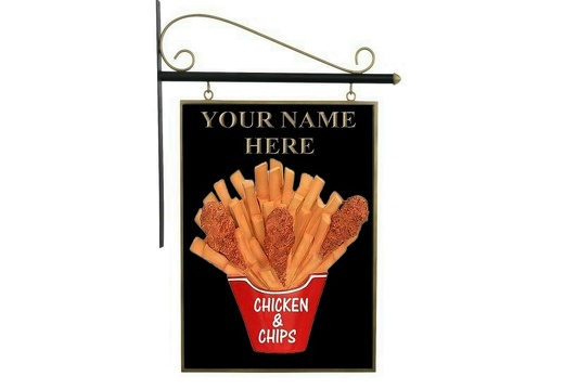 N380 DOUBLE SIDED 3D EMBOSSED  CHICKEN CHIPS ADVERTISING BOARD