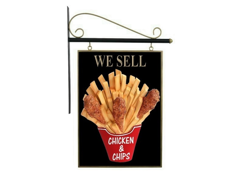 N383_DOUBLE_SIDED_3D_EMBOSSED__CHICKEN_CHIPS_ADVERTISING_BOARD.JPG
