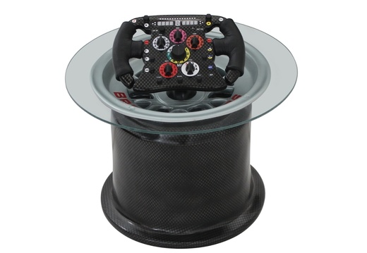 20 - Racing Car Tire Rim Table With Carbon Fiber Effect - 2