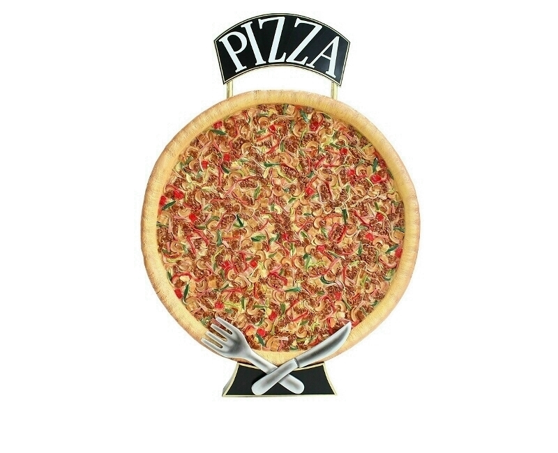 Delicious Looking Whole Pizza Advertising Display